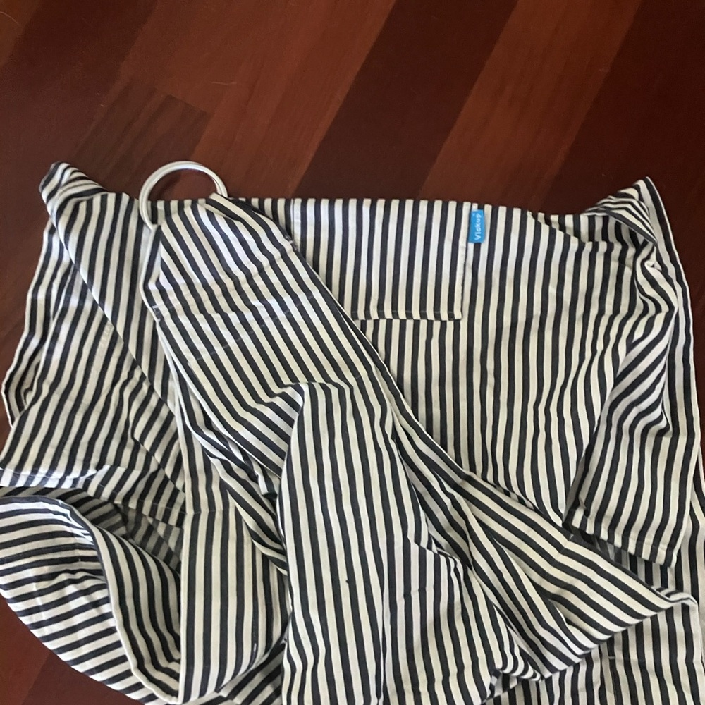Blue and White Striped ring sling